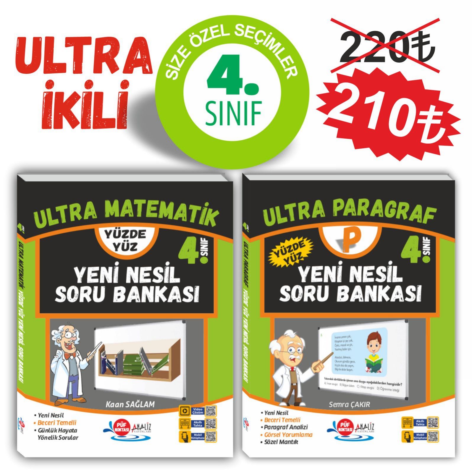 4.SINIF ULTRA 2'Lİ SET (MATEMATİK - PARAGRAF)