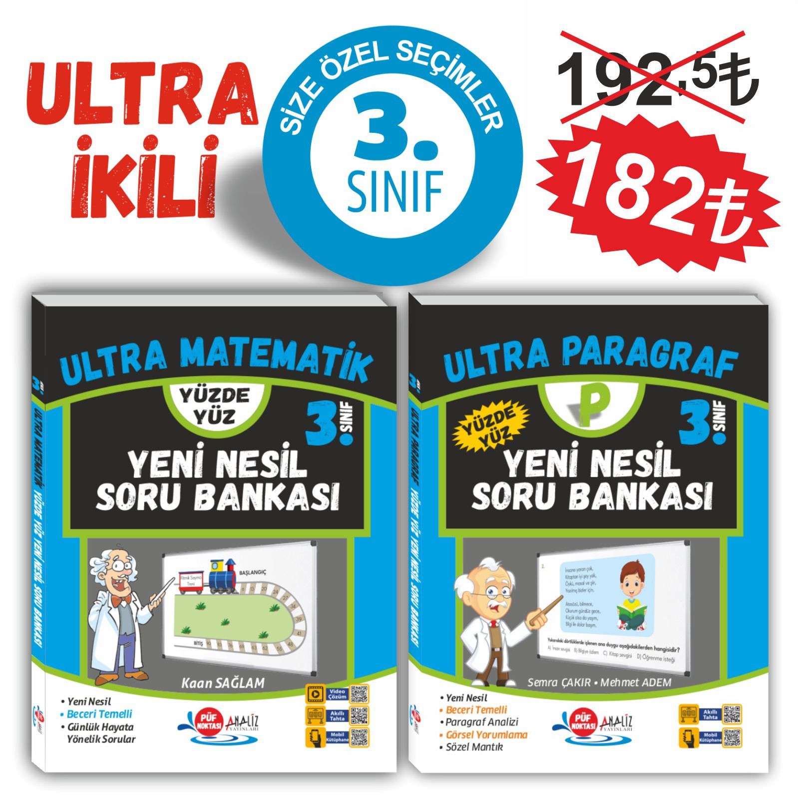 3.SINIF ULTRA 2'Lİ SET (MATEMATİK - PARAGRAF)